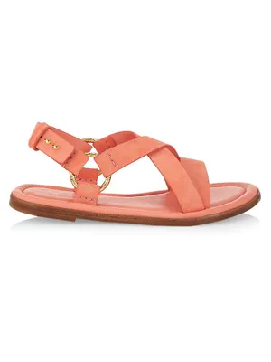 Audrey Suede Crisscross Sandals