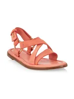 Audrey Suede Crisscross Sandals