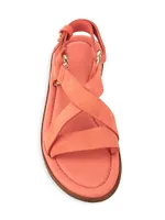 Audrey Suede Crisscross Sandals