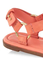 Audrey Suede Crisscross Sandals