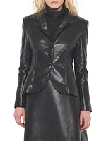 Denise Tailored Recycled Leather Blazer