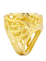 Lioness 14K-Gold-Plated Cocktail Ring