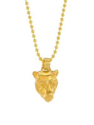 Lioness 14K-Gold-Plated Pendant Necklace