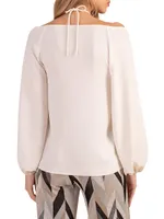 Hydra Self-Tie Boatneck Blouse