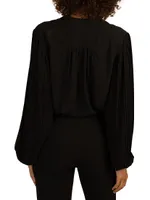 Ethereal Pleated Self-Tie Top