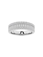 14K White Gold & 1 TCW Diamond Band