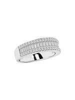 14K White Gold & 1 TCW Diamond Band