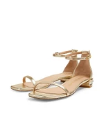 NudistCurve Metallic Leather Sandals