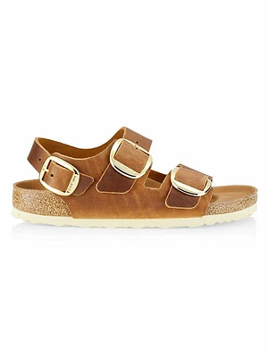 Milano Big Buckle Leather Sandals