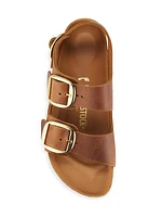 Milano Big Buckle Leather Sandals