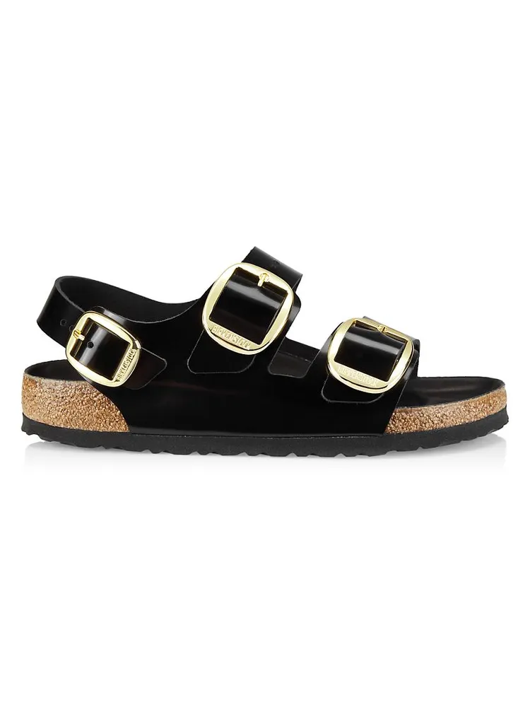 Milano Big Buckle Leather Sandals