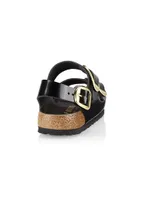 Milano Big Buckle Leather Sandals