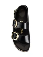 Milano Big Buckle Leather Sandals