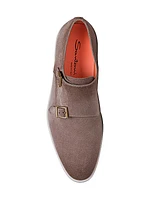 Atlantis Suede Monk Strap Shoes