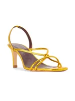 Nicolette Metallic Leather Slingback Sandals