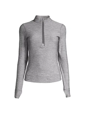 Halley Melangé Quarter-Zip Sweatshirt