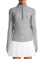 Halley Melangé Quarter-Zip Sweatshirt