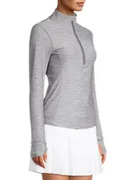 Halley Melangé Quarter-Zip Sweatshirt