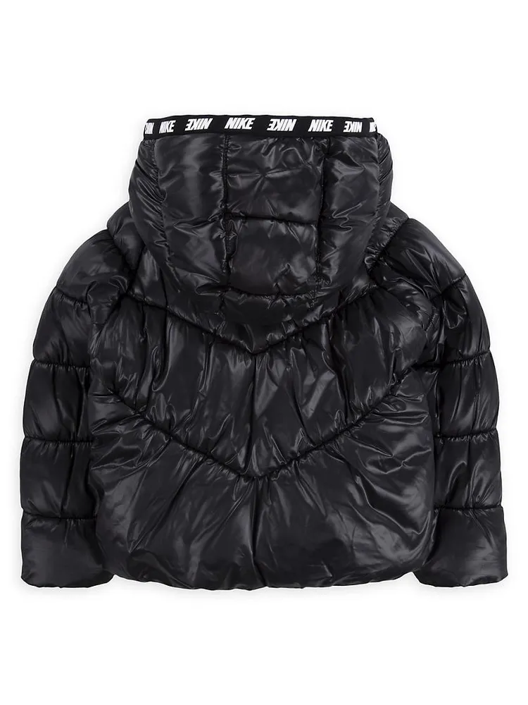 Baby's & Little Girl's Chevron Cinched Puffer Jacket