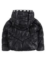 Baby's & Little Girl's Chevron Cinched Puffer Jacket