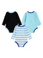 Baby's 3-Pack Happy Logo Bodysuit Set