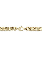 14K Yellow Solid Gold Estate Cuban Bracelet