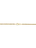 14K Yellow Solid Gold Roman Rope Statement Necklace