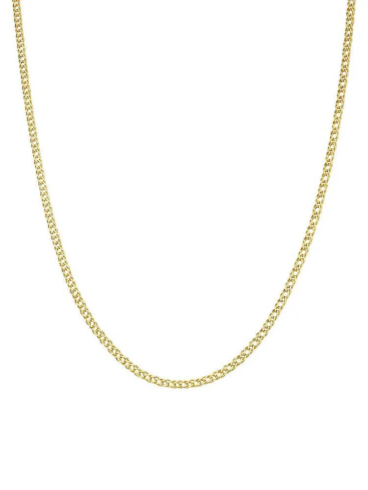 14K Yellow Solid Gold Woven Love Chain