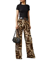 Stamford Patchwork Animal-Print Pants