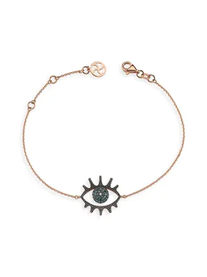 Eye Light 14K Rose Gold & 0.2 TCW Diamond Bracelet
