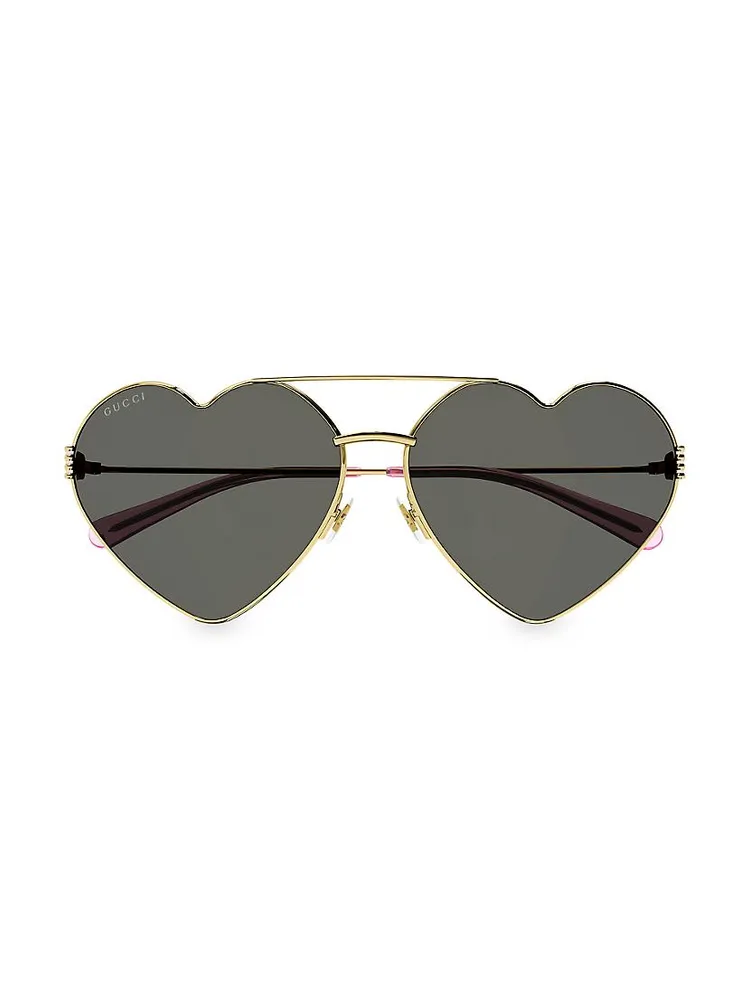 Not A Fork 62MM Heart Sunglasses