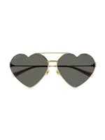 Not A Fork 62MM Heart Sunglasses