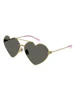 Not A Fork 62MM Heart Sunglasses