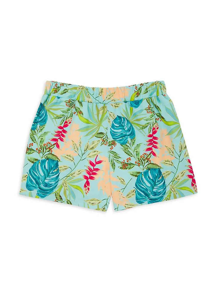 Little Boy's & Tropicalia Print Swim Trunks