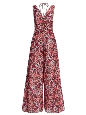 Sevres Printed Silk-Blend Jumpsuit