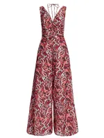 Sevres Printed Silk-Blend Jumpsuit