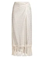 Gaia Zig-Zag Metallic Tassel Skirt