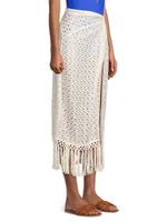 Gaia Zig-Zag Metallic Tassel Skirt