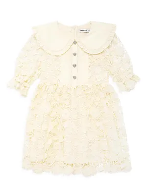 Little Girl's & Cream Lace Mini Dress