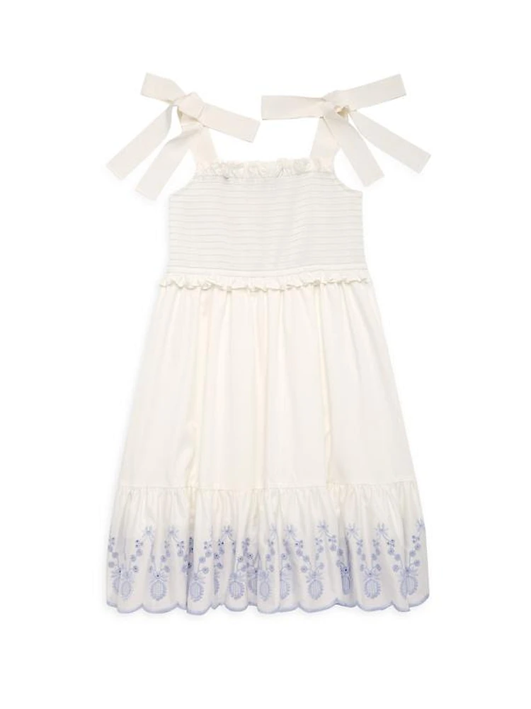 Little Girl's & Girl's Cotton Smocked Dress