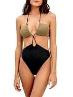 Solid Gi Strappy One-Piece Swimsuit