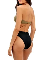 Solid Gi Strappy One-Piece Swimsuit