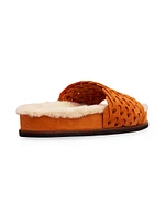 Bailey Suede Sherpa-Lined Slides