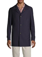 Wool-Blend Longline Rain Coat