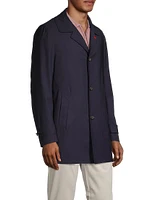 Wool-Blend Longline Rain Coat