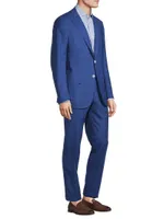 Plaid Wool-Blend Two-Button Classic-Fit Suit