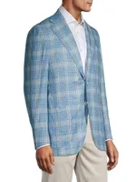 Plaid Wool-Blend Sport Coat