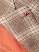 Plaid Silk & Cashmere Two-Button Sport Jacket