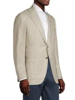 Houndstooth Silk & Cashmere-Blend Sports Jacket