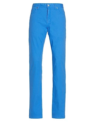 Slim-Fit Cotton Pants